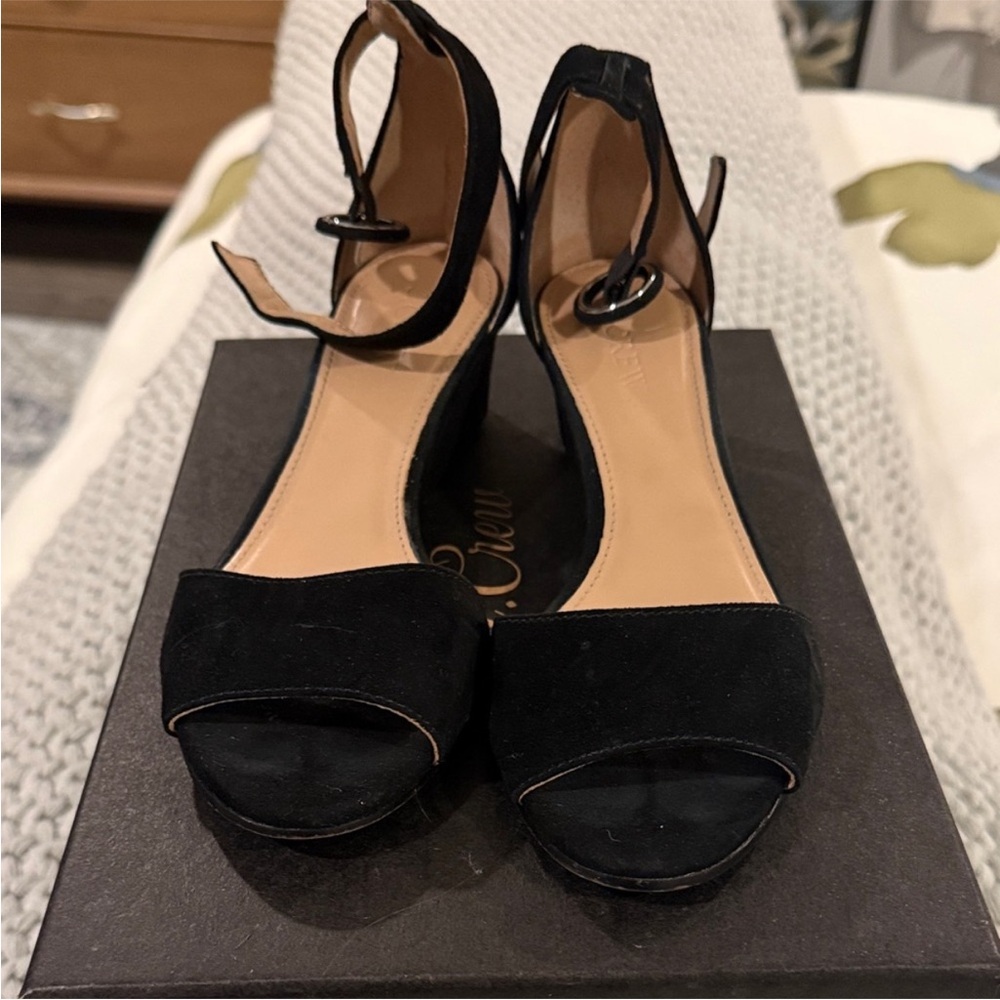 J. Crew Black Open Toe Sandal